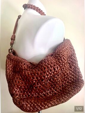 Woven Genuine Leather Shoulder Bag